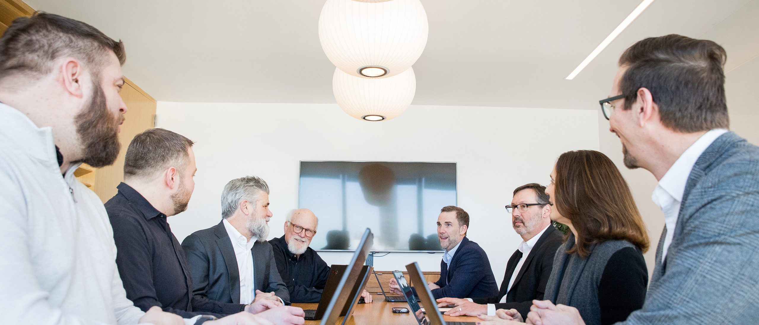 Moran team in a meeting