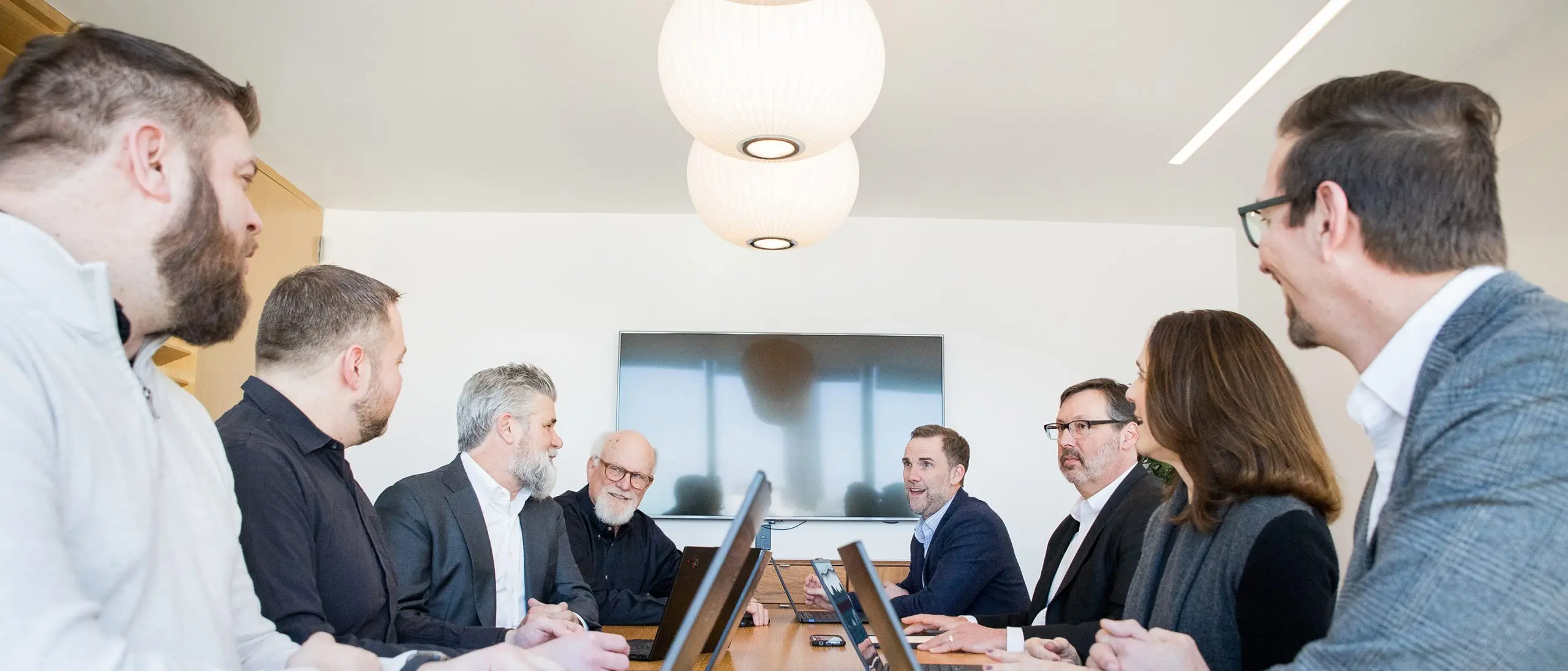 Moran team in a meeting